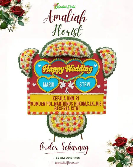 Papan Bunga Pernikahan Sky Ballroom Santika Mega City Bekasi